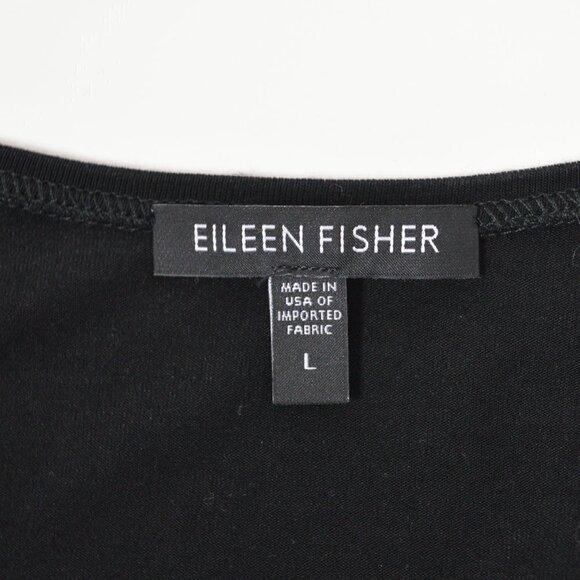 Eileen Fisher Jersey Knit Scoop Neck Dress L - Picture 2 of 7